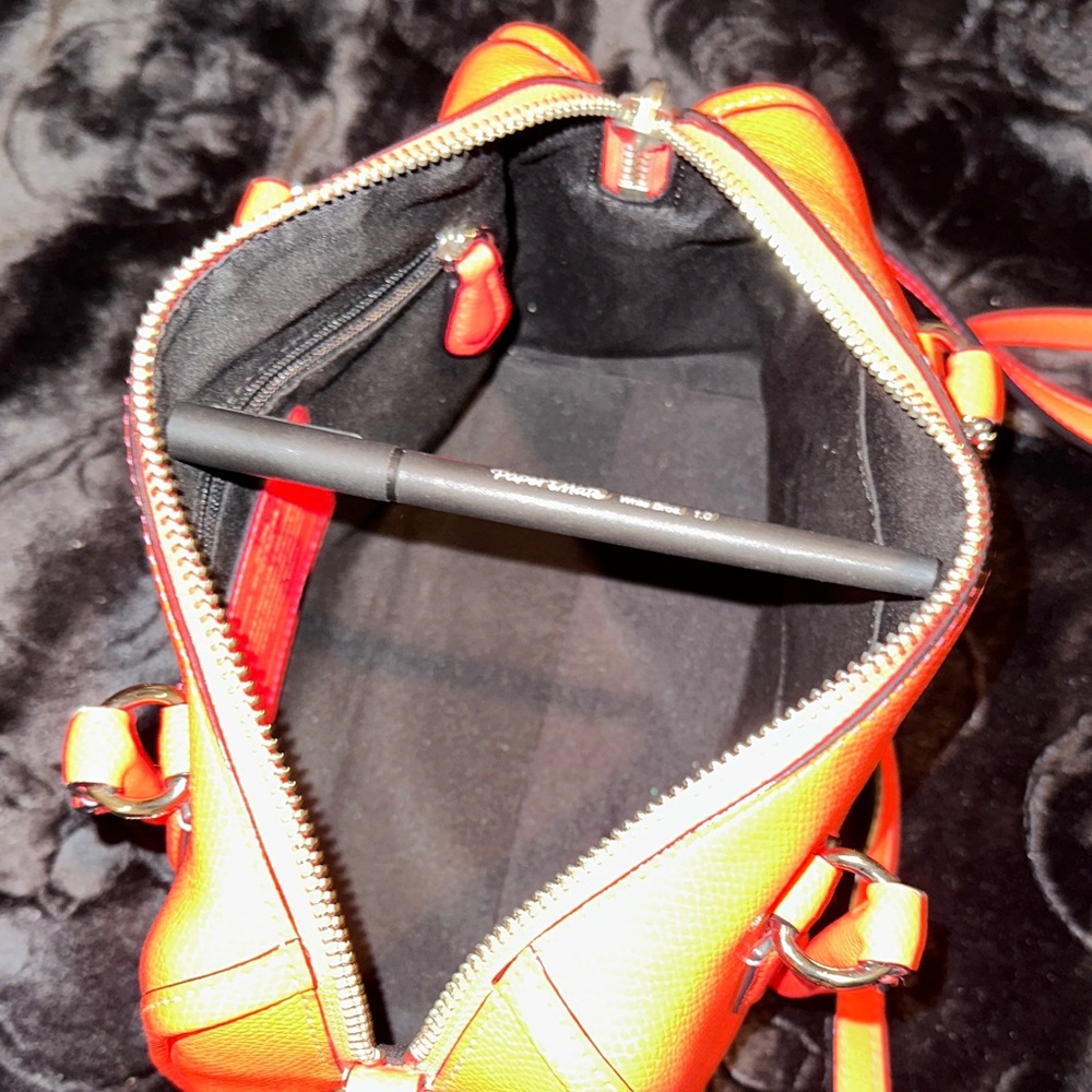Coach Vibrant Pink/Orange Mini Bennett Satchel - Picture 10 of 10